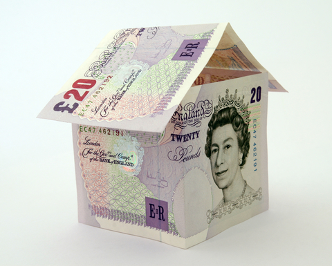 house made of £20 notes
